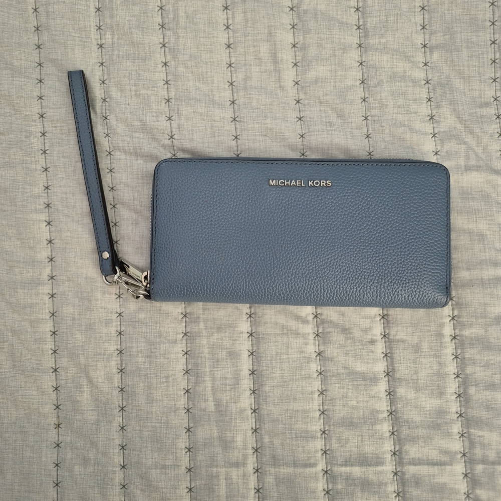 Michael Kors Blue Wristlet Wallet